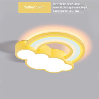 Girls Cloud Rainbow Ceiling Light | Kids Room Decor Lights-GraffitiWallArts