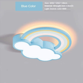 Girls Cloud Rainbow Ceiling Light | Kids Room Decor Lights-GraffitiWallArts