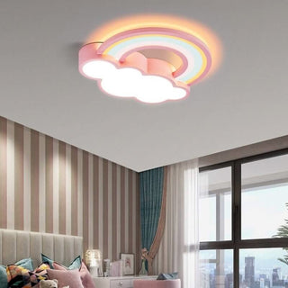 Girls Cloud Rainbow Ceiling Light | Kids Room Decor Lights-GraffitiWallArts