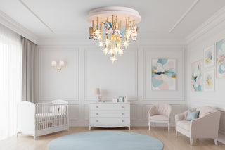 Girls Merry Go Roond Horses Ceiling Light | Kids Room Decor Lights-Kids Room Lights