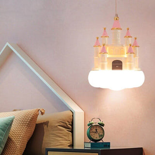 Girls Room Creative Castle Pendant Lamp Chandelier-GraffitiWallArts