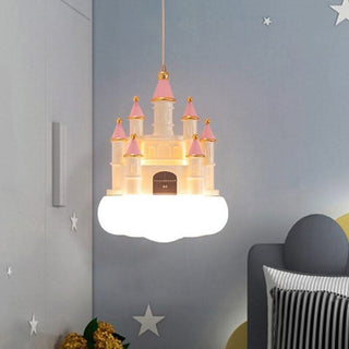 Girls Room Creative Castle Pendant Lamp Chandelier-GraffitiWallArts