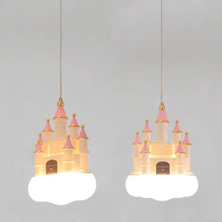 Girls Room Creative Castle Pendant Lamp Chandelier-GraffitiWallArts