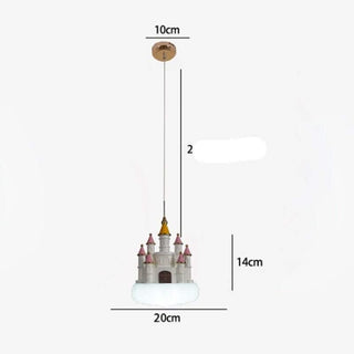 Girls Room Creative Castle Pendant Lamp Chandelier-GraffitiWallArts
