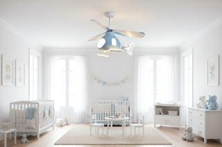 Helicopter Ceiling Light with Fan for Kids Room – Fun and Functional Lighting-GraffitiWallArts