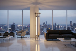 Industrial Tile Floor Lamp – 165cm Stainless Steel LED Standing Lamp-GraffitiWallArts