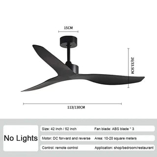 Industrial Wind Ceiling Fan with ABS Blades Silent Fan-GraffitiWallArts