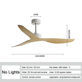 Industrial Wind Ceiling Fan with ABS Blades Silent Fan-GraffitiWallArts