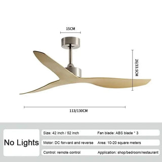 Industrial Wind Ceiling Fan with ABS Blades Silent Fan-GraffitiWallArts
