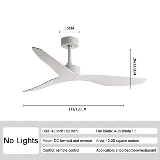 Industrial Wind Ceiling Fan with ABS Blades Silent Fan-GraffitiWallArts