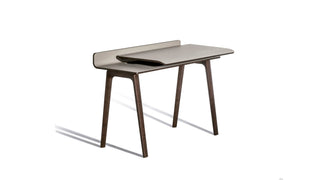 Italian Light Luxury Writing Desk – Ash Wood & Leather Executive Office Desk-GraffitiWallArts