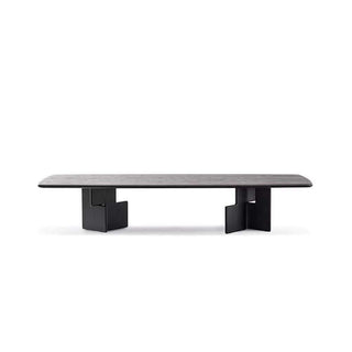 Italian Minimalist Dark Walnut Wood Dining Table | 8 Sizes | 160cm to 300cm-GraffitiWallArts