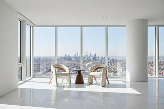 Italian Minimalist Dining Chair | Solid Wood Frame & Upholstered Seat-GraffitiWallArts