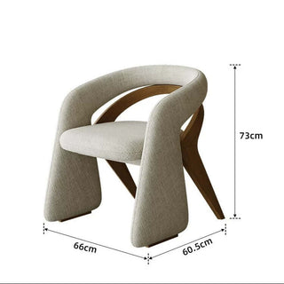 Italian Minimalist Dining Chair | Solid Wood Frame & Upholstered Seat-GraffitiWallArts