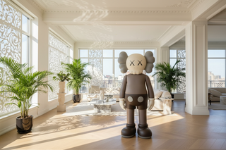 KAWS Four Foot Companion Statue | Grey & Brown Sculpture-GraffitiWallArts
