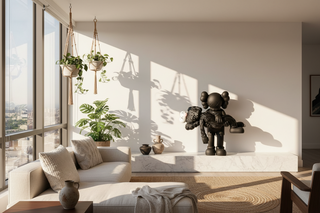 KAWS Gone Black Statue | Large Black Sculpture for Home Decor-GraffitiWallArts