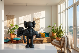 KAWS Gone Black Statue | Large Black Sculpture for Home Decor-GraffitiWallArts