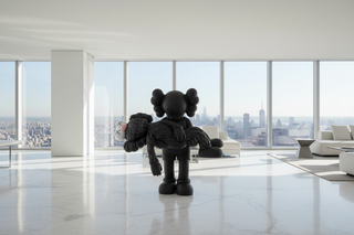KAWS Gone Black Statue | Large Black Sculpture for Home Decor-GraffitiWallArts