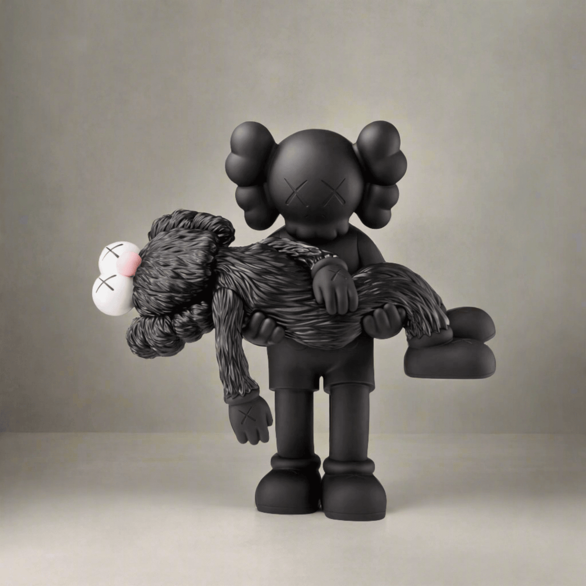 KAWS Gone Black Statue | Large Black Sculpture | GraffitiWallArt