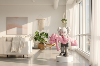 KAWS Gone Pink Statue | Large Pink Sculpture for Home Decor-GraffitiWallArts