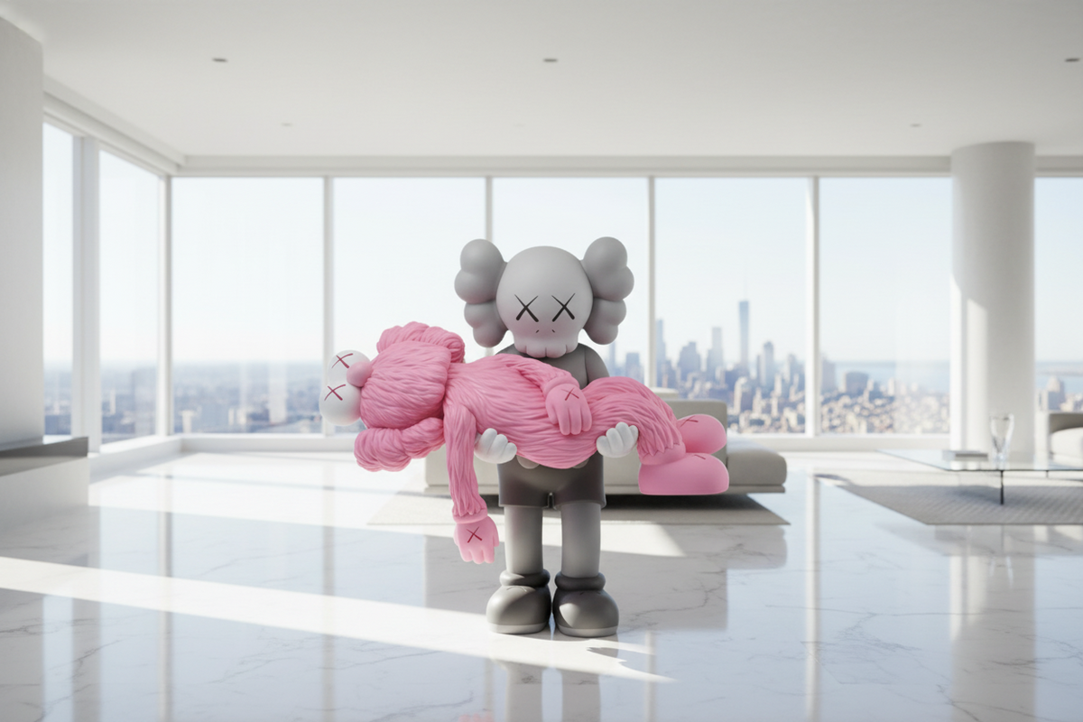 KAWS Gone Pink Statue | Large Pink Sculpture | GraffitiWallArt