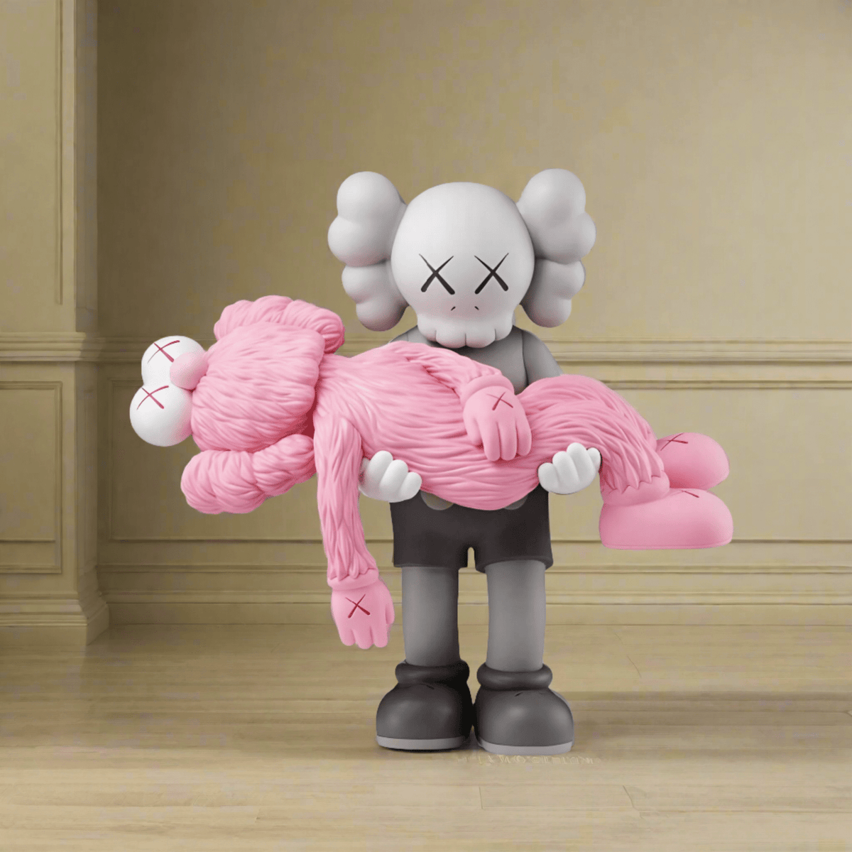kaws gone figure grey GRAY&PINK ピンク カウズ KAWS Gone Pink Statue | Large Pink Sculpture | GraffitiWallArt
