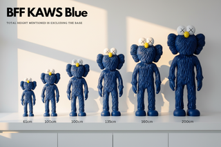 KAWS Inspired Companion Statue | Blue, Pink & Black Sculpture-GraffitiWallArts