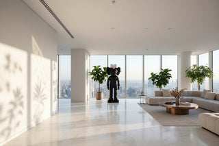 KAWS Inspired Companion Statue | Blue, Pink & Black Sculpture-GraffitiWallArts