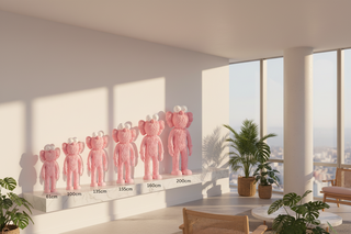 KAWS Inspired Companion Statue | Blue, Pink & Black Sculpture-GraffitiWallArts