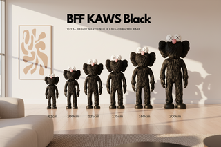 KAWS Inspired Companion Statue | Blue, Pink & Black Sculpture-GraffitiWallArts