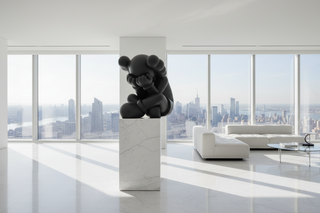 KAWS Separated Statue | Black, Beige & Gray Sculpture for Home Decor-GraffitiWallArts