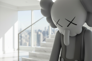 KAWS Small Lie Grey Statue | Large Sculpture for Home Decor-GraffitiWallArts
