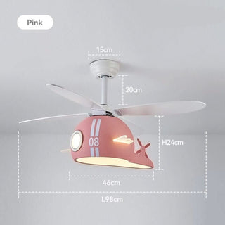 Kids Room Helicopter Ceiling Fan with Light – Art Deco Style-GraffitiWallArts