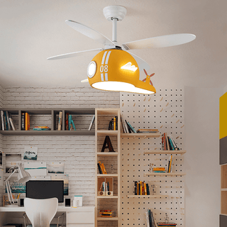 Kids Room Helicopter Ceiling Fan with Light – Art Deco Style-GraffitiWallArts