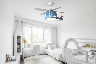 Kids Room Helicopter Ceiling Fan with Light – Art Deco Style-GraffitiWallArts