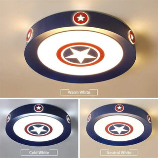 Kids Superman / Captain America Ceiling Light | Kids Room Decor Lights-GraffitiWallArts