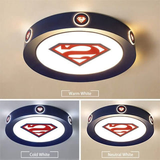 Kids Superman / Captain America Ceiling Light | Kids Room Decor Lights-GraffitiWallArts