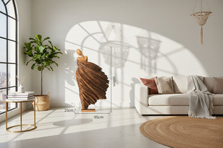 Large Wooden Goddess Floor Sculpture – Abstract Figure Art-GraffitiWallArts