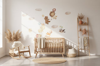 Lion Fox Rabbit Balloon Wall Stickers for Kids-GraffitiWallArts