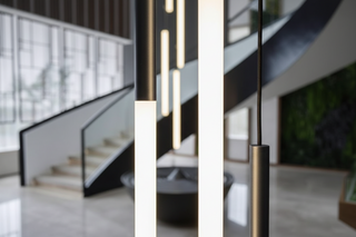 Long Strip Motion Sensor Staircase Chandelier – Smart LED Pendant-GraffitiWallArts
