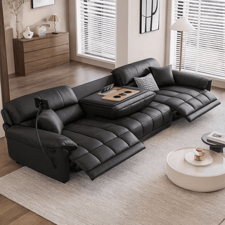Loveseat Italian Genuine Leather Recliner Sofa-GraffitiWallArts