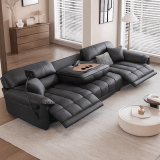 Loveseat Italian Genuine Leather Recliner Sofa-GraffitiWallArts