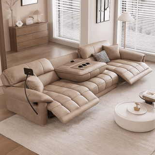 Loveseat Italian Genuine Leather Recliner Sofa-GraffitiWallArts
