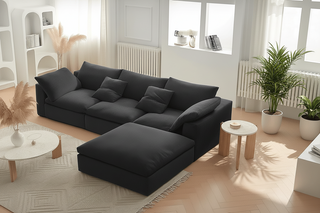 Luxurious American Style Sectional Sofa - Ultimate Comfort-GraffitiWallArts