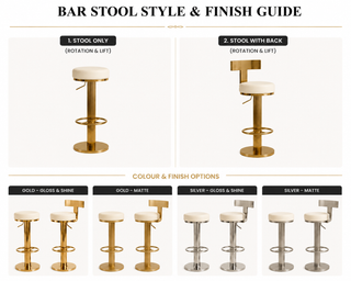 Luxury Alto Minimalist Bar Stool for Kitchen Island Counter-GraffitiWallArts