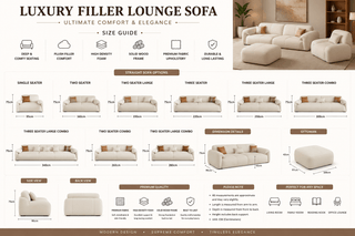 Luxury Filler Lounge Sofa – Ultimate Comfort & Elegance-GraffitiWallArts