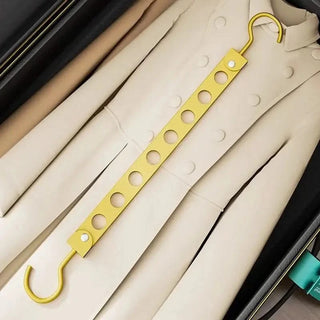 Magic Space-Saving Clothes Hanger – Multi-Hook Rotatable Aluminium Organiser (1 or 2 Hooks, Gray & Gold)-GraffitiWallArts