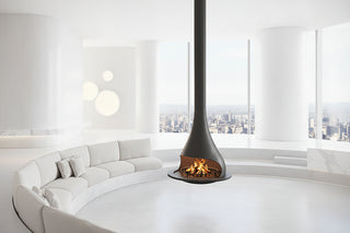 Merle Luxury Suspended Round Fireplace – Real Flame Hanging Fireplace-GraffitiWallArts
