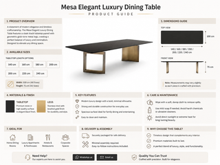 Mesa Elegant Luxury Dining Table-GraffitiWallArts