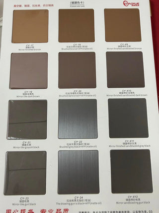 Luxury Metal Finish Colour Card Sample Kit